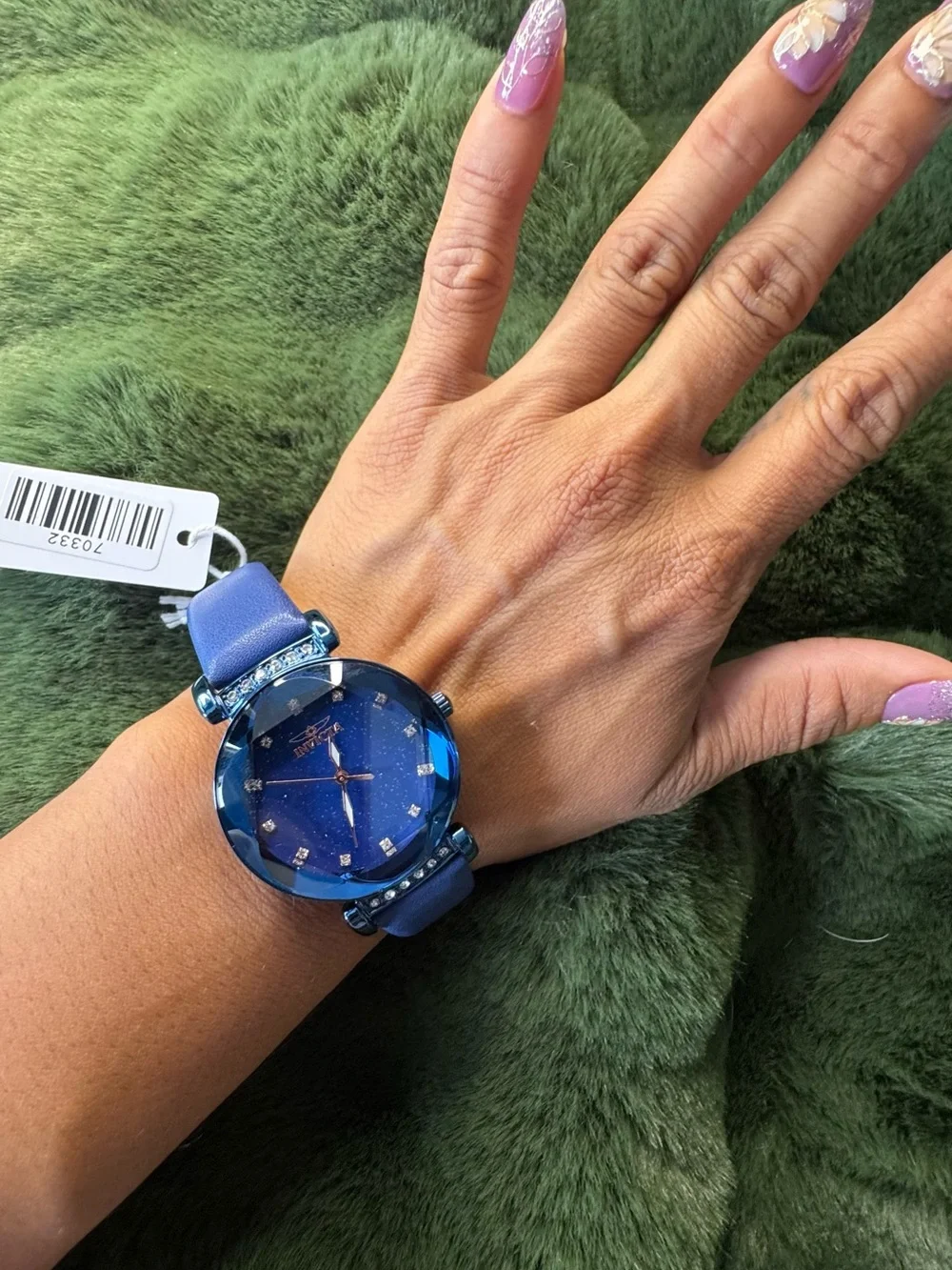 Invicta Blue and Gold Women's Crystal Accent Watch